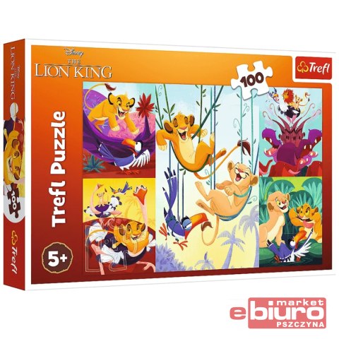 PUZZLE 100 DZIELNY KRÓL LEW 16478 TREFL