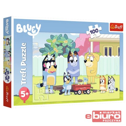 PUZZLE 100 WESOŁY ŚWIAT BLUE TREFL
