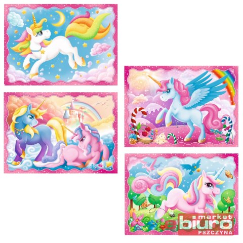 PUZZLE 4W1 JEDNOROŻCE I MAGIA 3892 TREFL