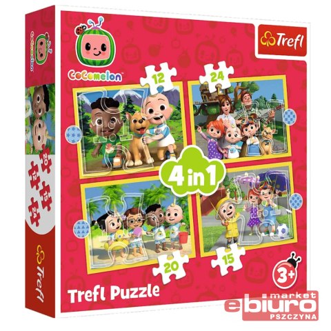 PUZZLE 4W1 POZNAJ BOHATERÓW COCOMELON TREFL