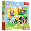 PUZZLE 4W1 POZNAJ MILO I JEGO PRZYJACIÓŁ TREFL