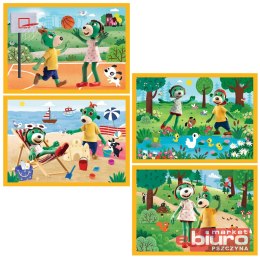 PUZZLE 4W1 TREFLIKI NA WAKACJACH 34623 TREFL