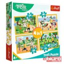 PUZZLE 4W1 TREFLIKI NA WAKACJACH 34623 TREFL