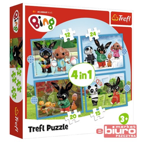 PUZZLE 4W1 WESOŁY BING 34631 TREFL