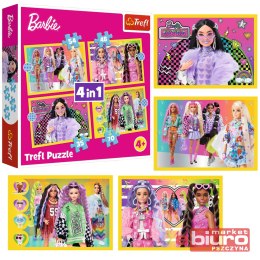 PUZZLE 4W1 WESOŁY ŚWIAT BARBIE 34626 TREFL