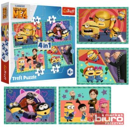 PUZZLE 4W1 ZWARIOWANE MINIONKI 34648 TREFL