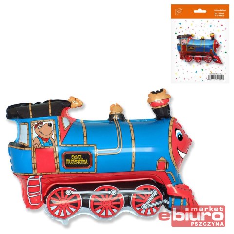 BALON FOLIOWY 24" FX POCIĄG NIEBIESKI GODAN