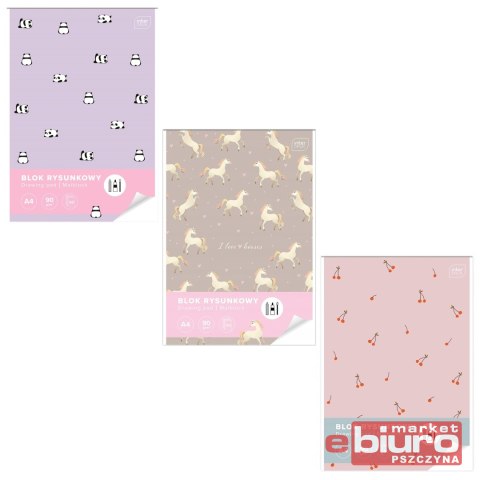 BLOK RYSUNKOWY A4 50 90G UV CUTE GIRL INTERDRUK