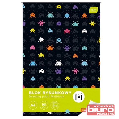 BLOK RYSUNKOWY A4 50 90G UV GAME OVER INTERDRUK