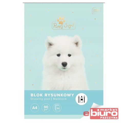 BLOK RYSUNKOWY A4 50 90G UV PUPPY SING INTERDRUK