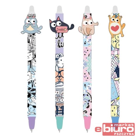 DŁUGOPIS WYMAZYWALNY FUNNY CATS 0,5 NIEBIESKI MFP