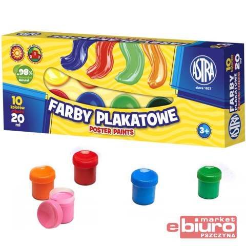 FARBY PLAKATOWE 10 KOLORÓW 20ML ASTRA