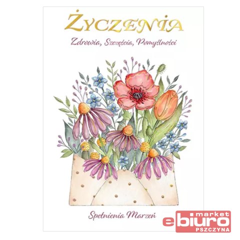 KARNET B6 KOPERTA Z KWIATKAMI HENRY