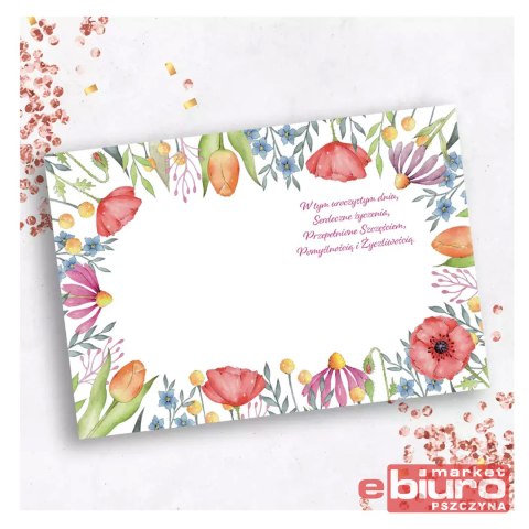 KARNET B6 KOPERTA Z KWIATKAMI HENRY