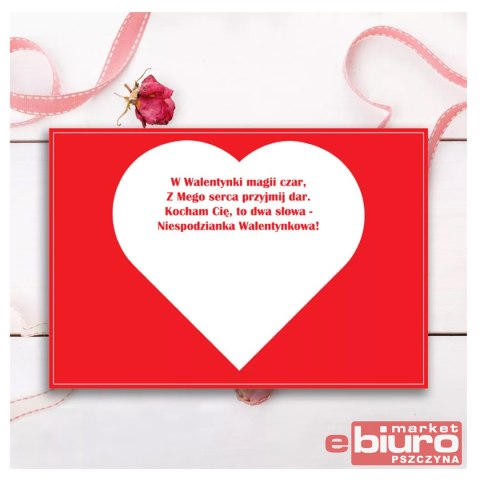 KARNET B6 WALENTYNKI SERCE I KROPKA HENRY