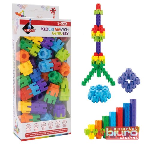 KLOCKI MAŁYCH GENIUSZY ŚRUBKI 80 ELEM 125176 ASKAT