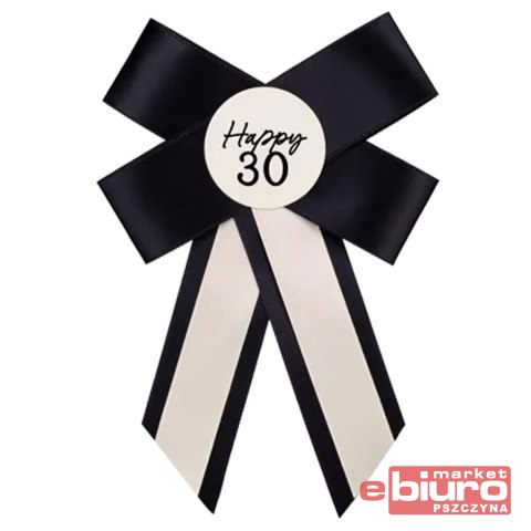 KOTYLION NA 30 URODZINY KREMO-CZARNY 11X17CM PARTY