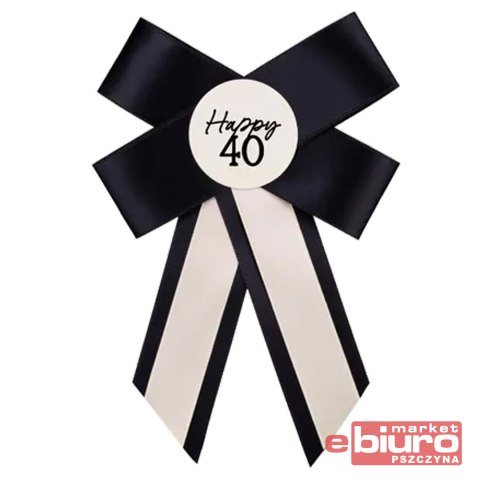 KOTYLION NA 40 URODZINY KREMO-CZARNY 11X17CM PARTY