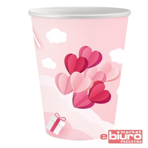 KUBECZKI PAPIE LOVE IS IN AIR RÓŻ 250ML 6SZT GODAN