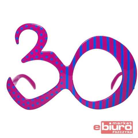 OKULARY 30 FUKSJA PARTYDECO