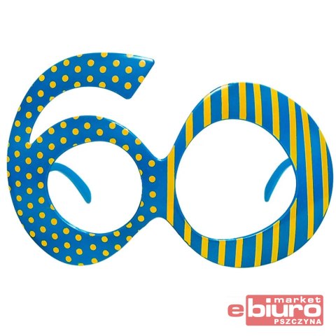 OKULARY 60 NIEBIESKI PARTYDECO