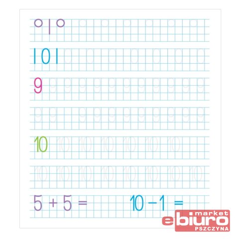 PISZĘ I POZNAJĘ CYFERKI KSIĄŻKA Z ROWKAMI WZORY 3D