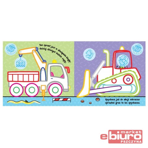 POJAZDY NA BUDOWIE. PIERWSZA KOLOROWANKA