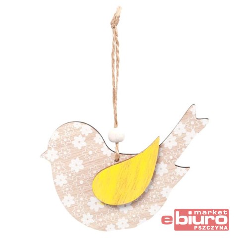 PTAK ZAWIESZKA DREWNIANA 17X10CM 2SZT NATUR MFP