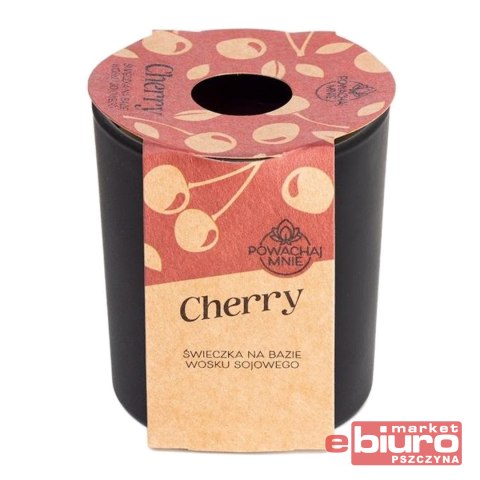 ŚWIECZKA SOJOWA CHERRY CZARNA 130 ML PAVONCELLA