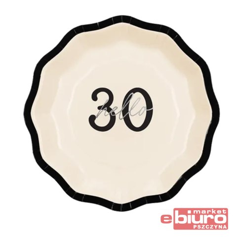 TALERZYKI PAPIER HELLO 30 MIX 18CM A'6 PARTYDECO