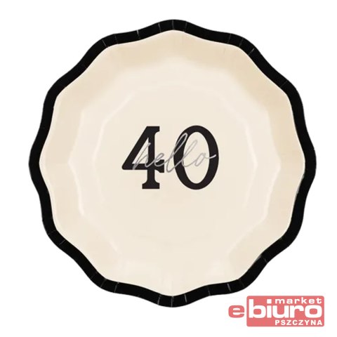 TALERZYKI PAPIER HELLO 40 MIX 18CM A'6 PARTYDECO