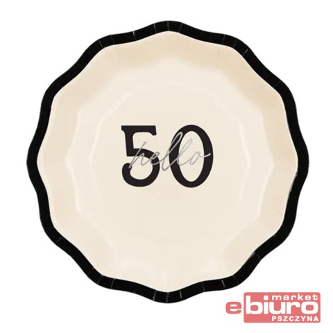 TALERZYKI PAPIER HELLO 50 MIX 18CM A'6 PARTYDECO