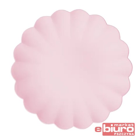 TALERZYKI PLASTIK FALBANKA 22X22CM RÓŻOWY A'4 PART