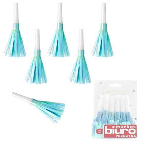 TRĄBKI PARTY BŁĘKITNY A'6 PARTYDECO