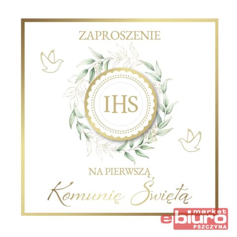 ZAPROSZENIE KOMUNIA ZPB PREMIUM A'5 ARMIN