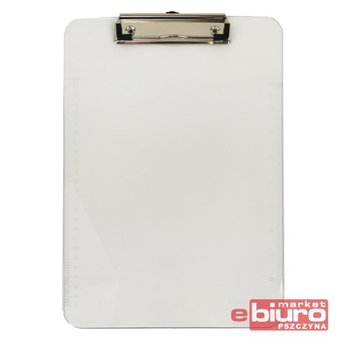 DESKA Z KLIPEM A4 PLASTIK PRZEŹROCZYSTA TRANSPAREN
