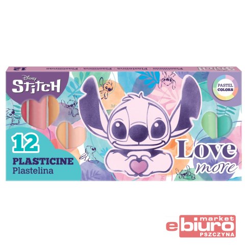 DISNEY FASHION PLASTELINA 12 KOL. PASTEL STITCH