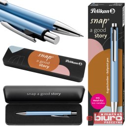 DŁUGOPIS SNAP K10 METALLIC FROSTED BLUE PELIKAN
