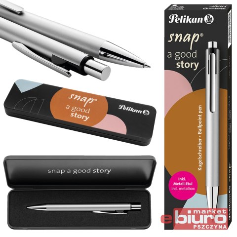 DŁUGOPIS SNAP K10 METALLIC SILVER PELIKAN