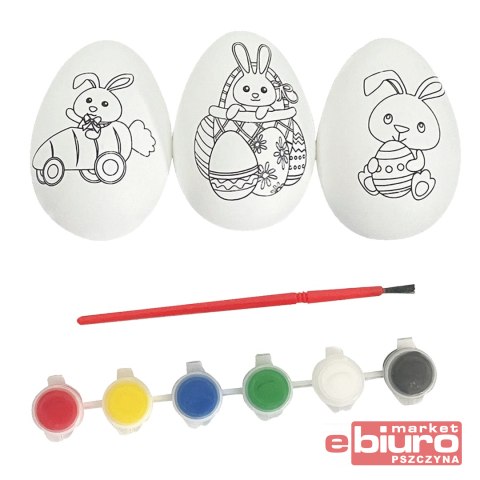 PISANKI DO MALOWANIA Z FARBKAMI 3SZT. ARPEX