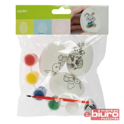 PISANKI DO MALOWANIA Z FARBKAMI 3SZT. ARPEX