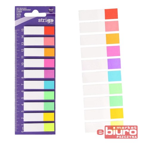 STRIGO ZAKŁ INDEKS 12X45MM 10KOL KARTEK