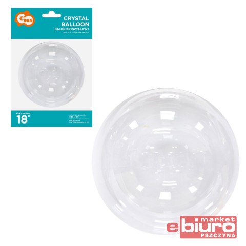 BALON KRYSZTAŁOWY BEZ NADRUKU 18"