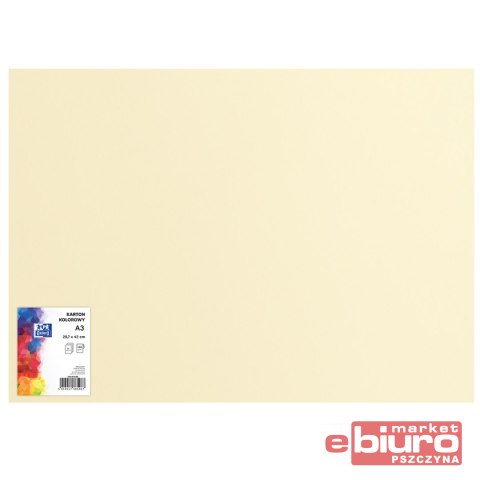 KARTON OXF A3 160G 12 KREMOWY