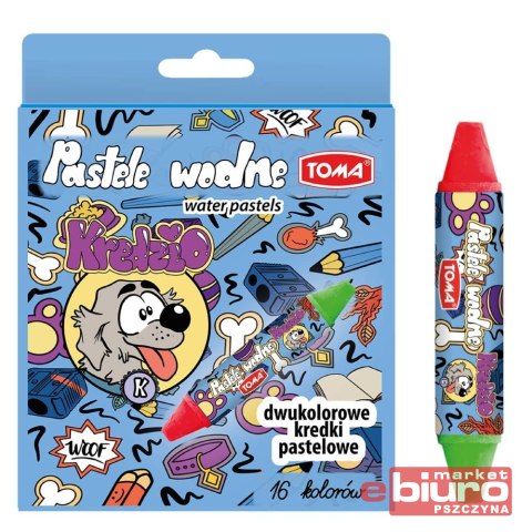 PASTELE WODNE 16 KOLORÓW KRĘDZIO TO-586 TOMA