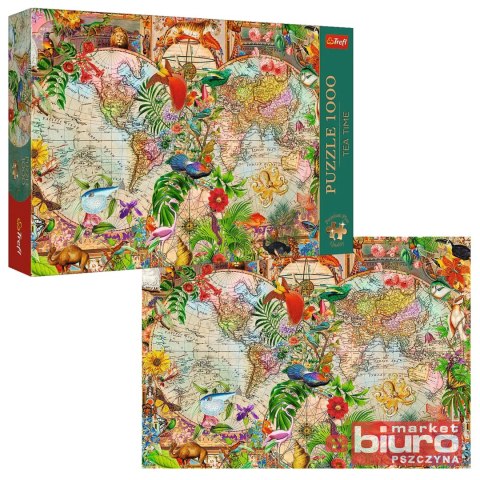 PUZZLE 1000 TEA TIME ANTYCZNA MAPA ŚWIATA 0776 TRE