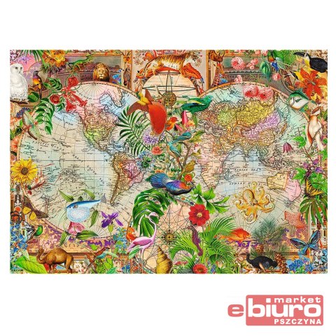 PUZZLE 1000 TEA TIME ANTYCZNA MAPA ŚWIATA 0776 TRE