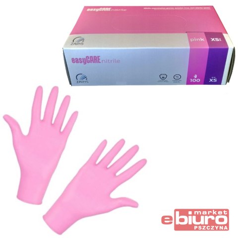 RĘKAWICE NITRYLOWE EASYCARE ROZ XS A'100 RÓŻOWE