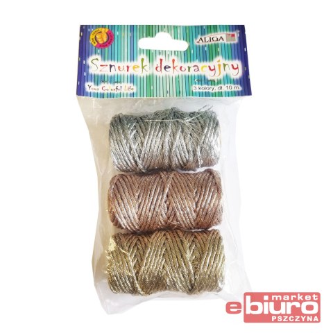SZNUREK DEKORACYJNY SZ-7383 ROZM 2MMX10M 3KOL