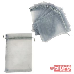 WORECZKI ORGANZOWE 10X15CM WR02 SREBRNE A'10